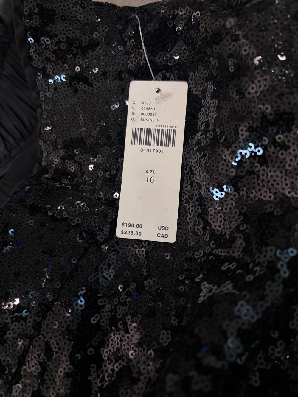 Anthropologie Black Sequin Cargo Pants - Picture 5 of 9